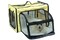 Pet Life Capacious Dual-Expandable Wire Folding Lightweight Collapsible Travel Pet Dog Crate Khaki-S
